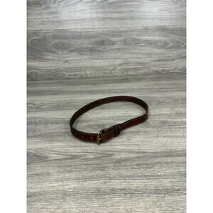 Tory Mens Dress Belt 42 Brown English Bridle Leather Brass Buckle Made in USA